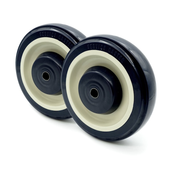 5'' Polyurethane Shopping Cart Wheels, 2PK